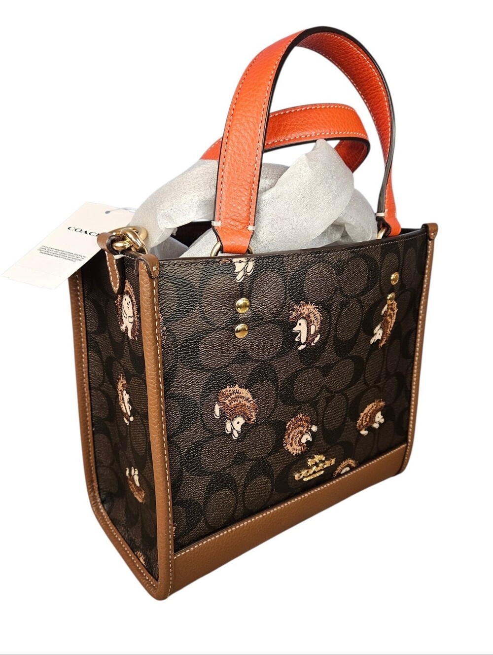 Coach Dempsey Tote 22 in Signature Canvas with Hedgehog Print